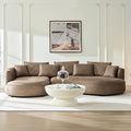 128.74-Inch Modern Curved Sectional Sofa with Chaise