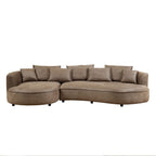 128.74-Inch Modern Curved Sectional Sofa with Chaise