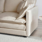 3 Piece Sofa Set with Arm Chairs and Toss Pillows