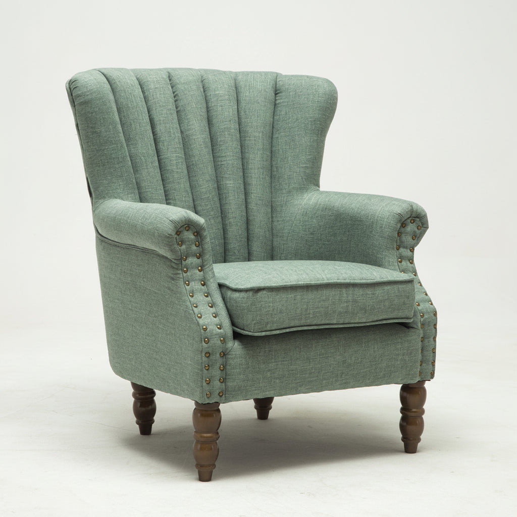 American Style Retro Fabric Single Sofa Chair