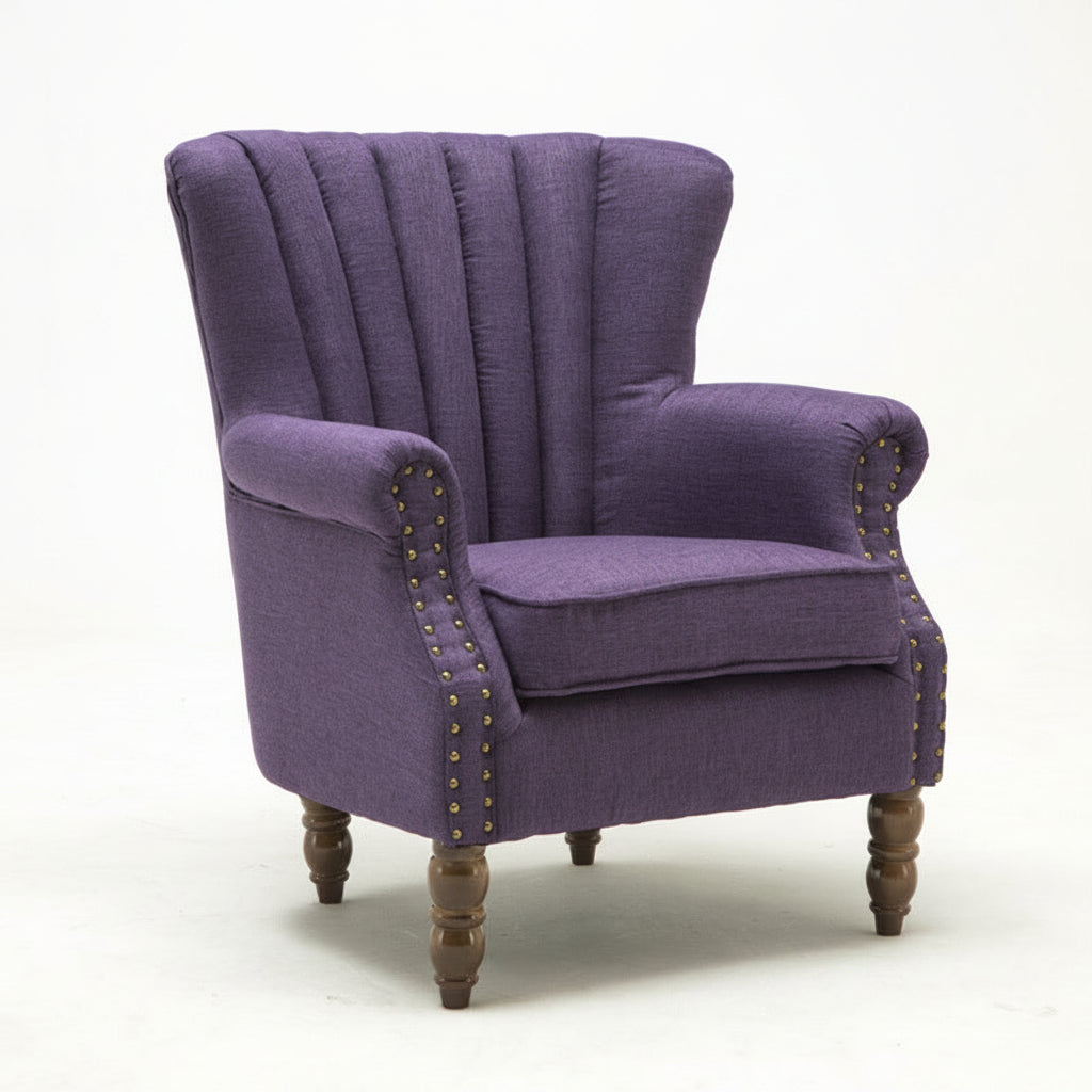 American Style Retro Fabric Single Sofa Chair