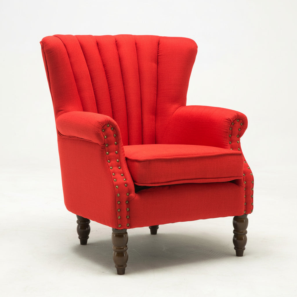 American Style Retro Fabric Single Sofa Chair