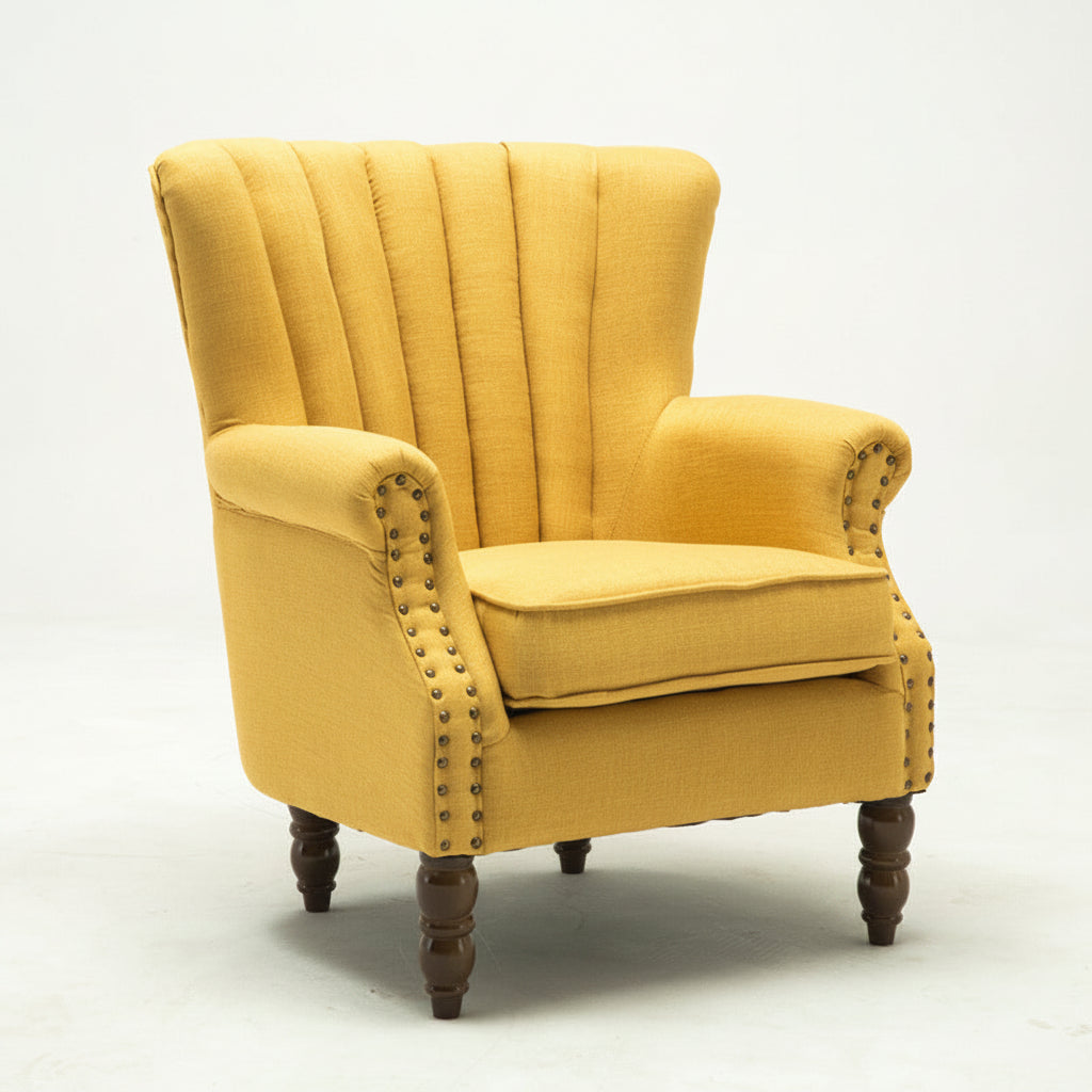 American Style Retro Fabric Single Sofa Chair