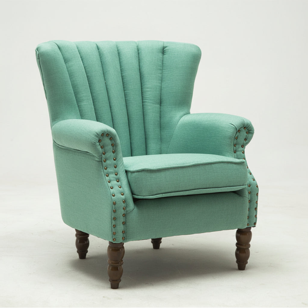 American Style Retro Fabric Single Sofa Chair