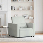 Single Sleeper Sofa with Wheels and Velvet Upholstery
