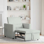 Single Sleeper Sofa with Wheels and Velvet Upholstery