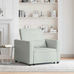 Single Sleeper Sofa with Wheels and Velvet Upholstery
