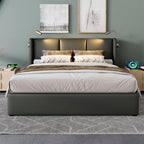 Upholstered 160x200cm Storage Bed with Reading Light